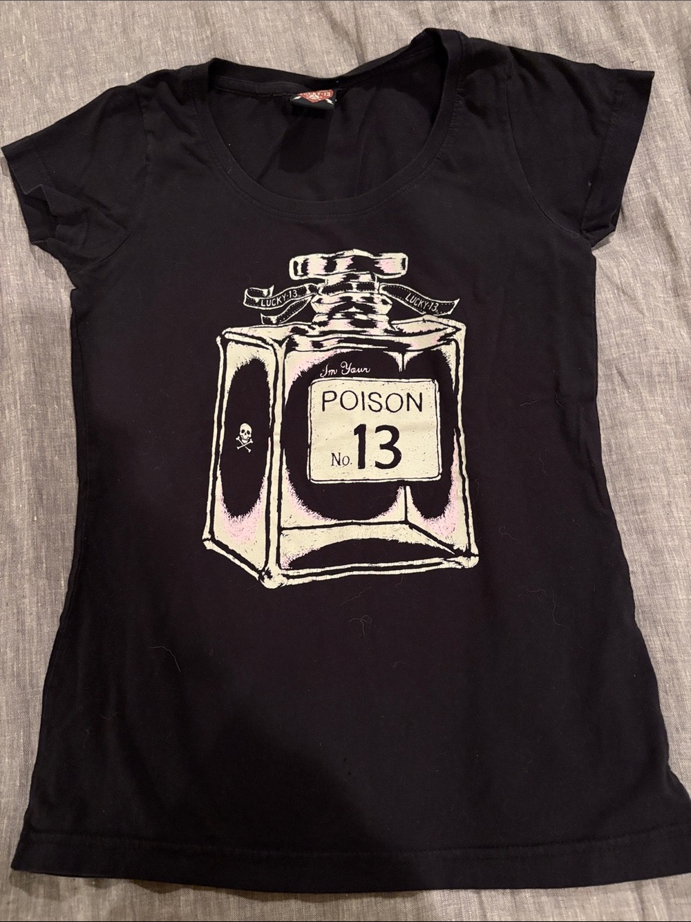 Lucky 13 Black Short-Sleeve 'Poison No. 13' Graphic Tee